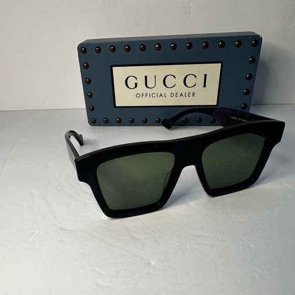 Gucci Men's GG0962Sm Acetate Rectangle Sunglasses - Picture 15 of 16